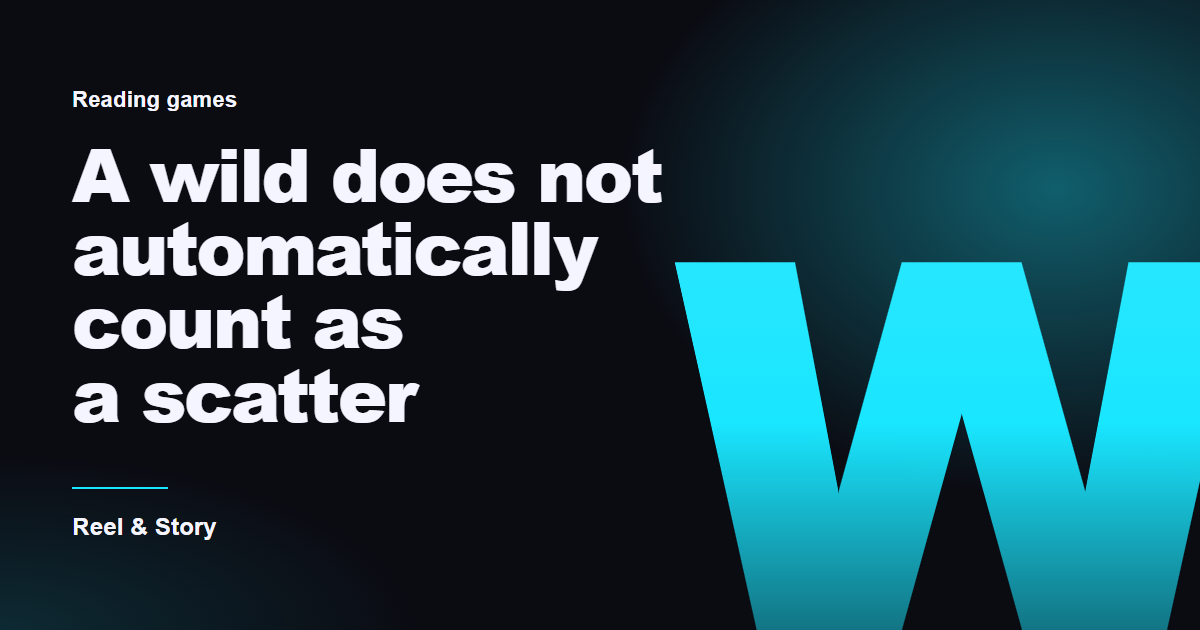 Title plate reading “A wild does not automatically count as a scatter”